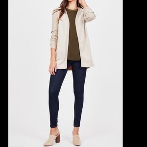 Calvin Klein Faux Suede Panel Cardigan